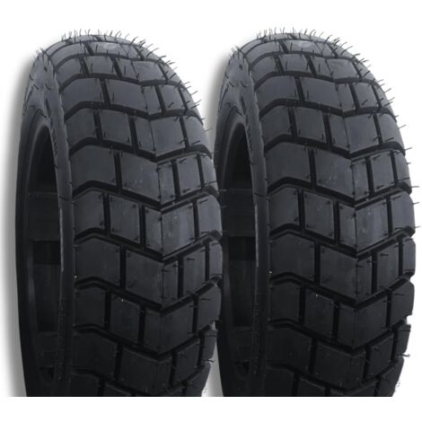 2 Pneumatici 100/90-10 per Piaggio Ape 50 Moto Scooter COPERTONI EGC10TSD RINFORZATI 8PR GOMME 61L