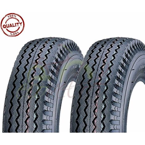 2 Pneumatici COPERTONI 4.00-10 RINFORZATI 6PR GOMME 69N per Ruote Carrello RIMORCHIO APPENDICE Union