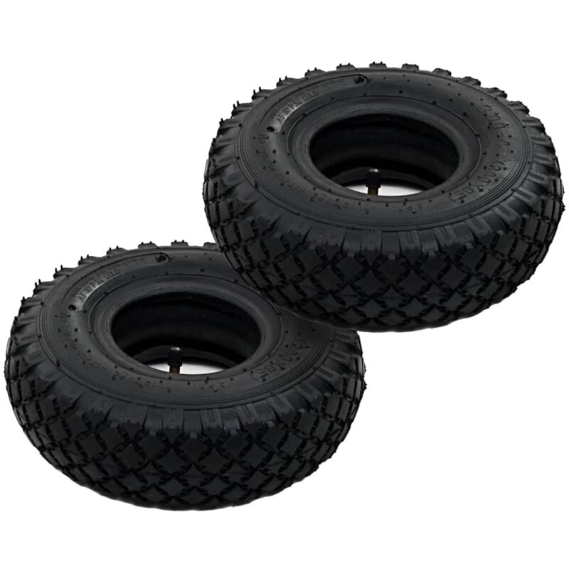 Inlife 2 pneus 2 chambres à air 3.00-4 260x85 pour roue de diable