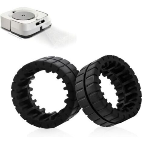 2 pneus de rechange en caoutchouc antidérapant et résistant pour iRobot Braava Jet M6