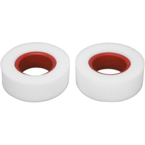 2 pneus de voiture RC en mousse double couche souple, diamètre extérieur 130 mm, pour crawler RC 1/10, 1/8 et 2 pouces (rouge).