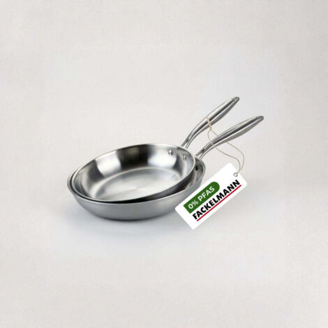 2 poêles 20 cm et 24 cm inox 18/10 Triply Fackelmann Vita3