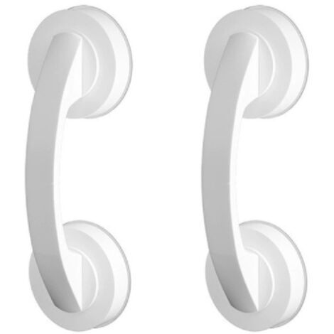 2 poignées à ventouse - Portables - Pour fenêtres, portes, tiroirs et réfrigérateurs - Blanc