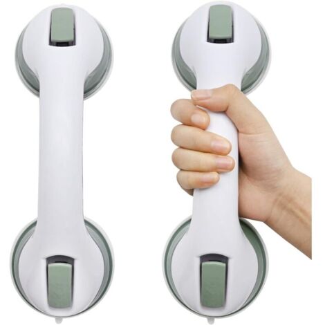 2 poignées de douche à ventouses - Sans perçage - Poignée de baignoire murale, barres d'appui antidérapantes pour salle de bain, poignée de sécurité portable-AquaForge