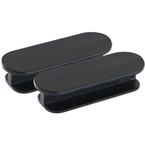 2 poignées de fenêtre de balcon sans perforation - Noires, poignées de porte-fenêtre, poignées de tiroir, poignées de meubles, portes vitrées