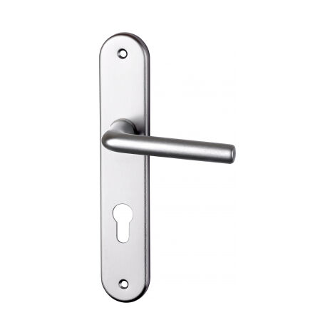 OUVRE&DECO d'entrée à cylindre Aluminium anodisé argent F1