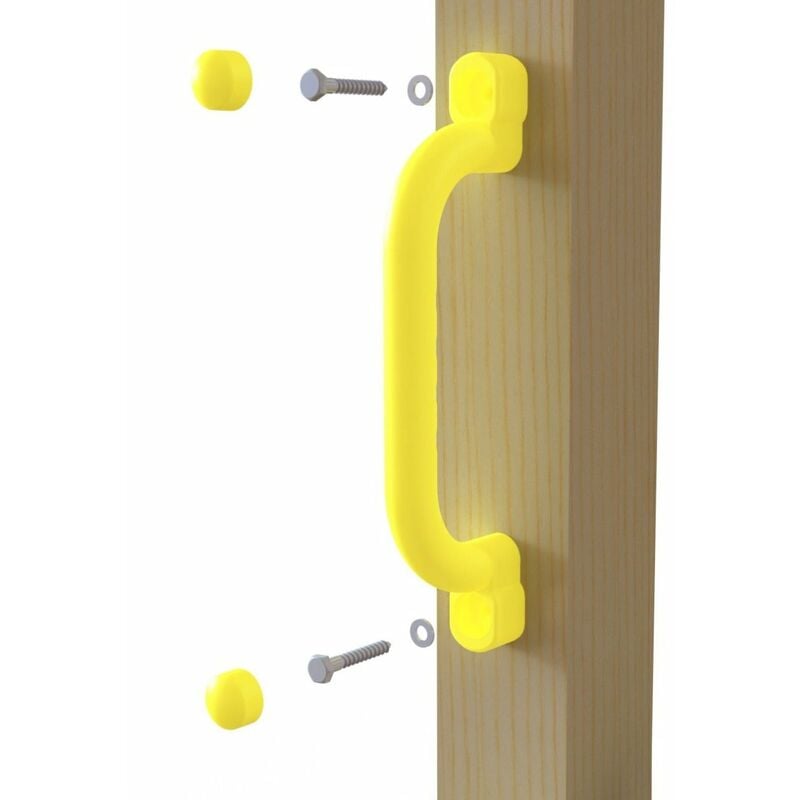Trigano - 2 poignées jaunes pour aires de jeux en bois xperience ou xplorer - Jaune