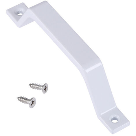 2 poignées porte grange robustes en métal pour porte coulissante bois garage abri, blanc, style 1