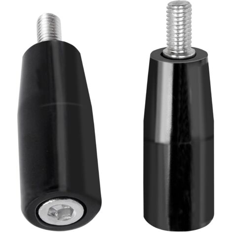 2 Poignées rotatives M8, bouton machine noir, tige filetée acier, pour fraiseuse et scie à table