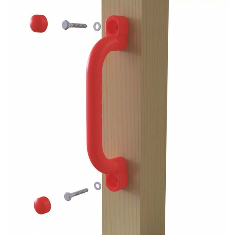 Trigano - 2 poignées rouges pour aires de jeux en bois xperience ou xplorer - Rouge