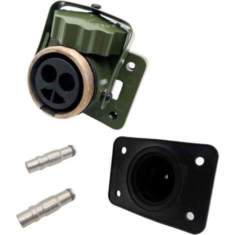 2 Polige NATO Steckdose mit Gummidichtung Ink 2X Kontaktbuchse 35mm² 12V/24V passend Militärfahrzeuge, Feuerwehrfahrzeuge, Krankenwagen, Land & Baumaschinen, LKW, Anhänger