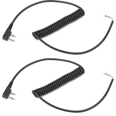 2-poliges, 4-adriges Mikrofon- und Lautsprecherkabel für Baofeng UV5R und Kenwood TK370