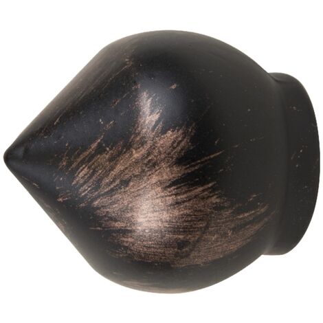 2 POMOLI A BULBO IN ALLUMINIO NERO/ RAME
