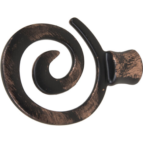 2 POMOLI A SPIRALE IN ALLUMINIO NERO/ RAME