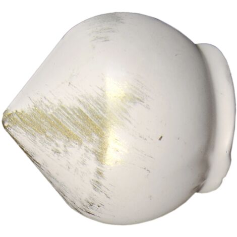 2 pomoli avorio oro a bulbo terminale per tubo diametro 20 mm