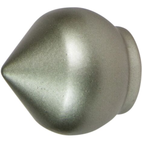 2 pomoli nichel a bulbo terminale per tubo tende diametro 20 mm