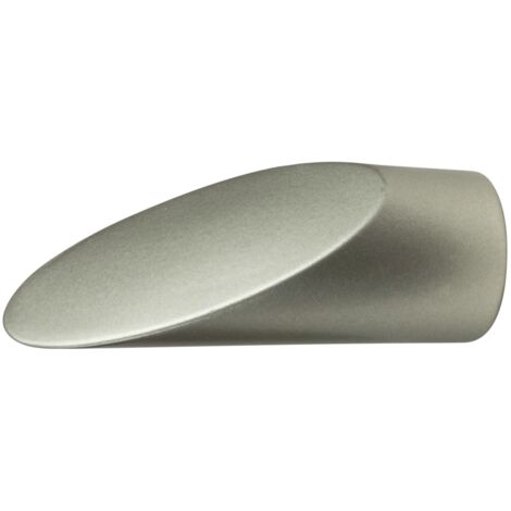 2 pomoli nichel tronchettoterminale per tubo tende diametro 20 mm