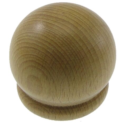 2 pomoli palla per bastone ø28mm - colore naturale.