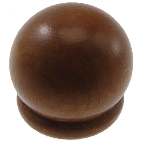 2 pomoli palla per bastone ø28mm - colore teak.