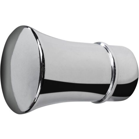2 pomoli tromba cromo terminale per tubo tende diametro 20 mm