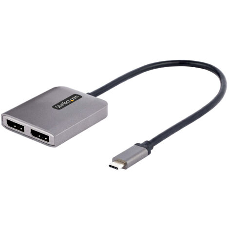 2-Port USB-C to DisplayPort MST Hub 4K StarTech.com Hub USB-C MST à 2 Ports - Dual-DP 4K60Hz avec DP 1.4 et DSC - Répartiteur vidéo/audio - 2 x DisplayPort - de bureau