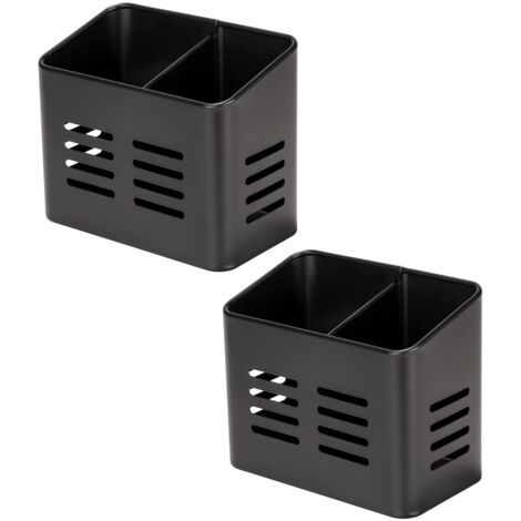 2 porte-baguettes à double compartiment - noirs