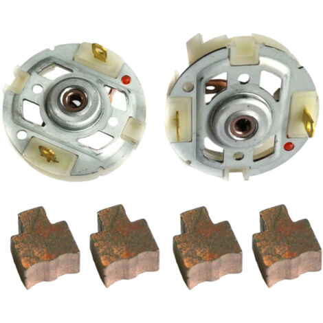 2 porte-balais de charbon pour le moteur RS550 et 4 balais de charbon pour la perceuse-visseuse