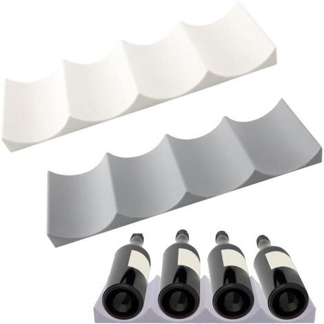 2 porte-bouteilles vin silicone pour réfrigérateur, table, garde-manger, bar