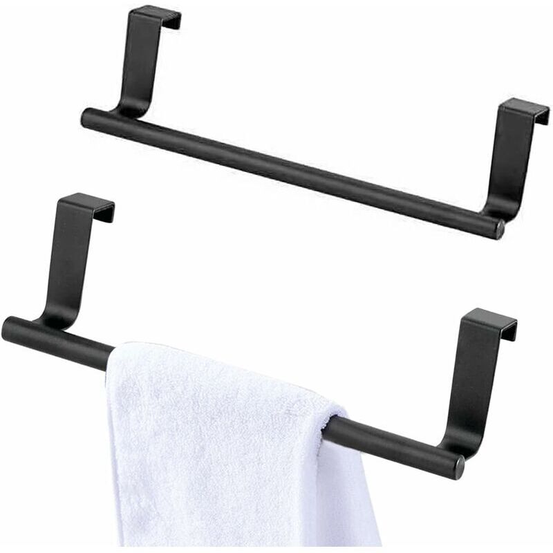 Ikodm - 2 Porte Torchon Cuisine - Accroche Torchon - Rail de Suspension en Acier Inoxydable Pour Cuisine Et Salle de Bain - Porte Serviette Salle de