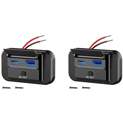 2 ports USB double charge rapide QC3.0 et PD3.0 pour camping-car 12V accessoire alimentation