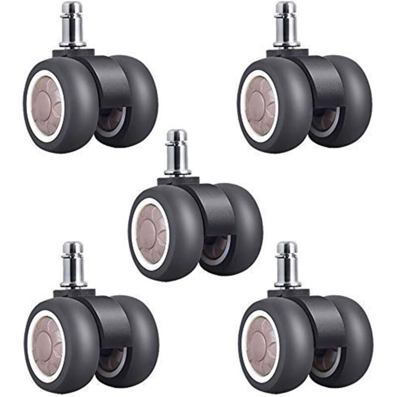 Ineasicer - 2 Pouces Tpr Deux Roues Roulettes Silencieuses Meubles Roulettes Chaise De Bureau Roue Universelle Chaise d'Ordinateur Sur Roues: 50
