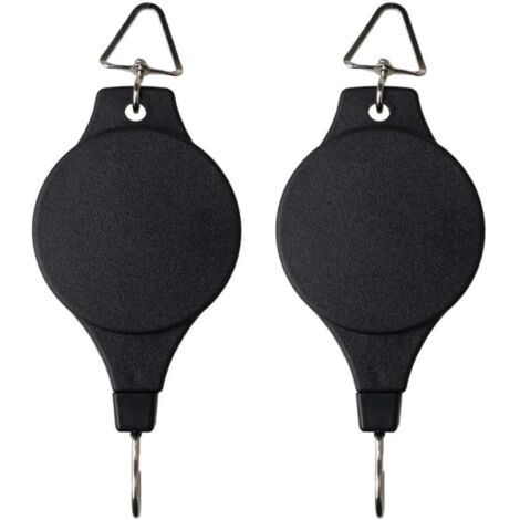 2 poulies pour pots de fleurs, poulie pour paniers suspendus. Rétractable