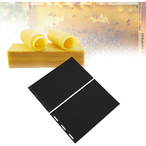 2 prensas de silicona flexibles de 5,4 mm para láminas de cera estampada – kit de apicultura para dar forma a los panales, negro, 450 x 285 mm / 423 x 270 mm
