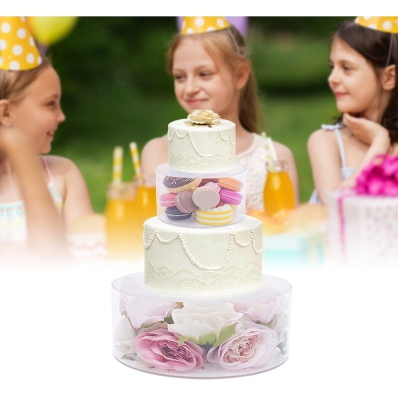 2 Présentoir en acrylique pour gâteaux Mariage Anniversaire Fête Présentoir pour gâteaux Déco