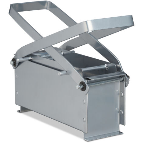 2 presse per bricchetti di carta, presse manuali per carta, HLP: 24x30x12,5 cm, acciaio, argento