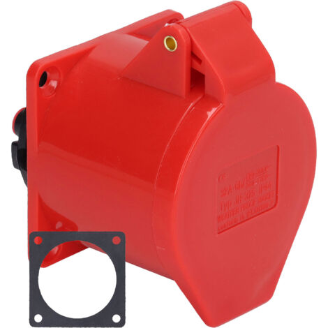 Prise Et Fiche Basse Tension Ide 3306 - IP44, 5 Pôles, 380V, 32A, 6h - Gris