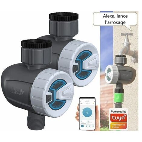 2 programmateurs d'arrosage connectés BWC-520.bt avec commandes vocales