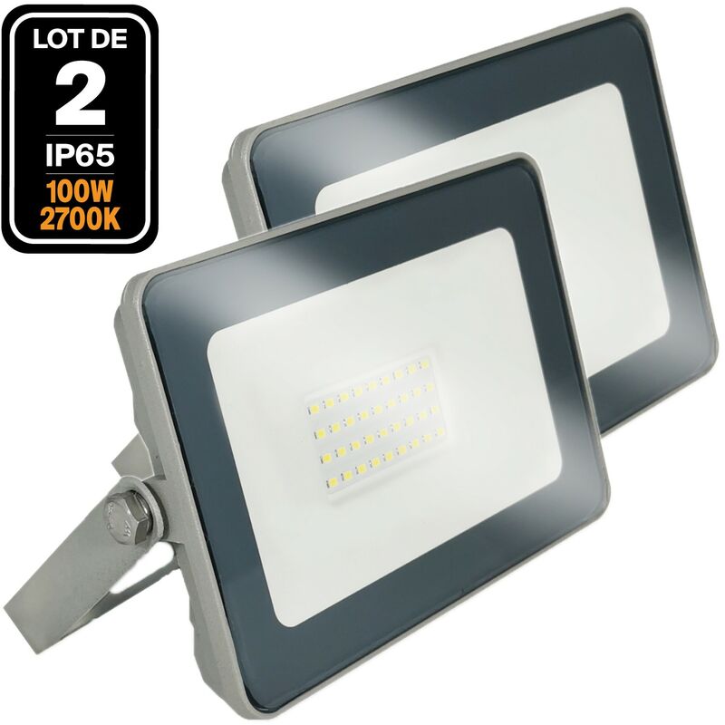 2 Projecteurs led 100W Proline Blanc Chaud 3000K Haute Luminosité 2 Projecteurs led 100W Proline Blanc Chaud 3000K Haute Luminosité