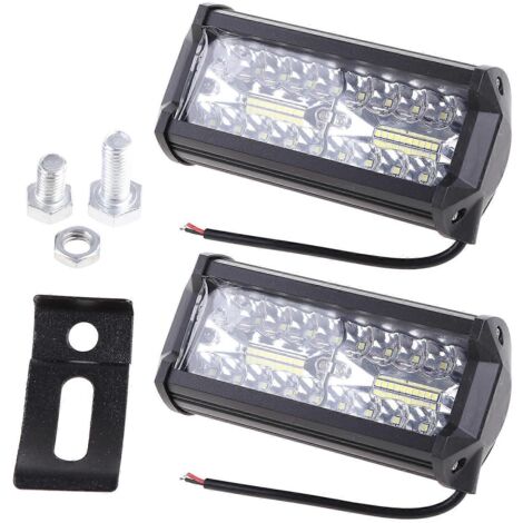 2 projecteurs LED tout-terrain 800 W, étanches, pour travaux et sécurité, avec éclairage antibrouillard 7 pouces.