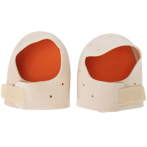 2 Protections Respirantes pour Talons Coussinets de Soutien Fasciite Plantaire Antidouleur Manches Talon Couleur Chair