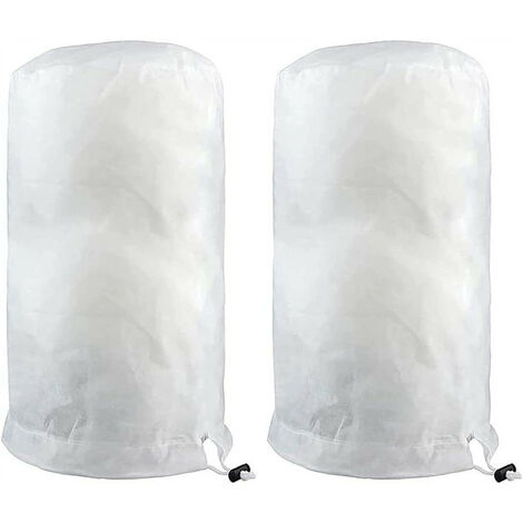 2 protectores de invierno para plantas, 140 x 200 cm, protección de plantas para invierno, protección contra heladas para plantas en macetas, con cordón de cremallera para palmeras, olivos