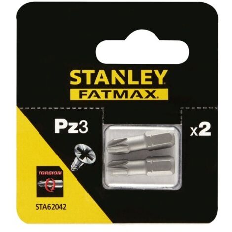 2 PUNTAS DE TORSION 25MM PZ3 - STANLEY BLACK & DECK
