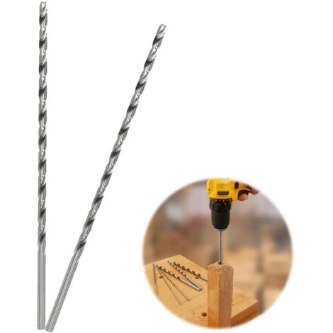 2 punte elicoidali lunghe da 5 mm in acciaio ad alto tenore di carbonio, accessori per la foratura di legno, plastica, alluminio
