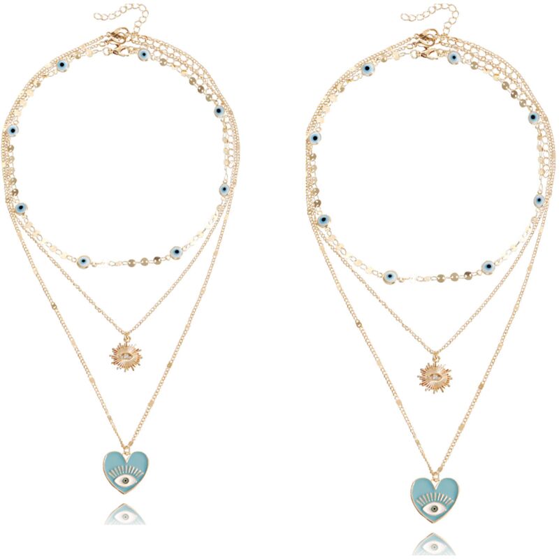 Ilovemilan - 2 pz 3 strati occhio magico catena