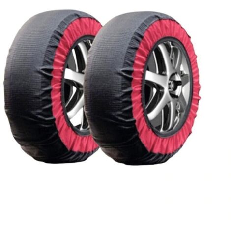 2 pz calze da neve catene in tessuto auto ruote pneumatici XL omologate EN 16662-1  595lb