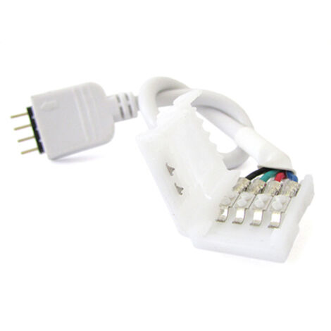 2 PZ Connettori Maschio 4 Pin Morsetto 10mm RGB per Chiusura Striscia Bobina LED