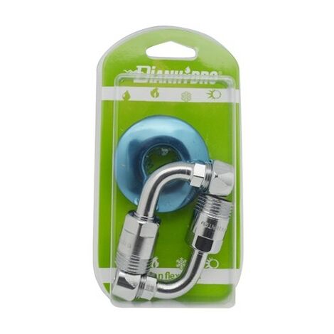 2 PZ CURVETTE SOTTOLAVABO A  90° COMPLETE E GIREVOLE BLISTER Misura: pz. 2 - 1/2 x 3/8 Diam. 10