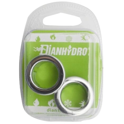2 PZ GHIERE DI RICAMBIO PER TROPPO PIENO IN ABS CROMO BLISTER Diam. 28 FAIDF