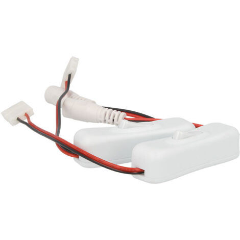 2 PZ Interruttori ON OFF con Connettore 10mm per Strip LED e DC JACK Femmina 5,5mm x 2,1mm
