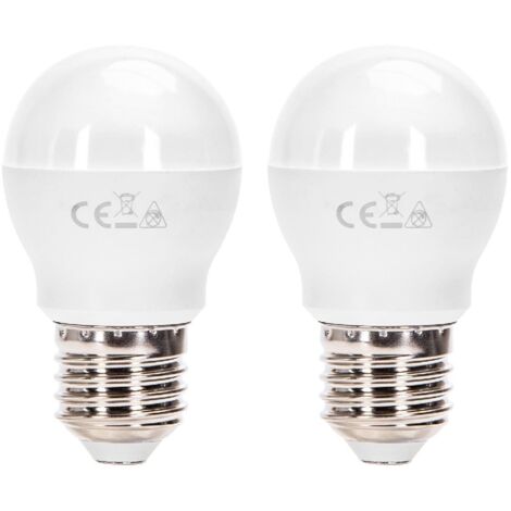 2 PZ Lampada A Led, Lampadina E27 G45 9W 860LM Bianco Freddo 6500K